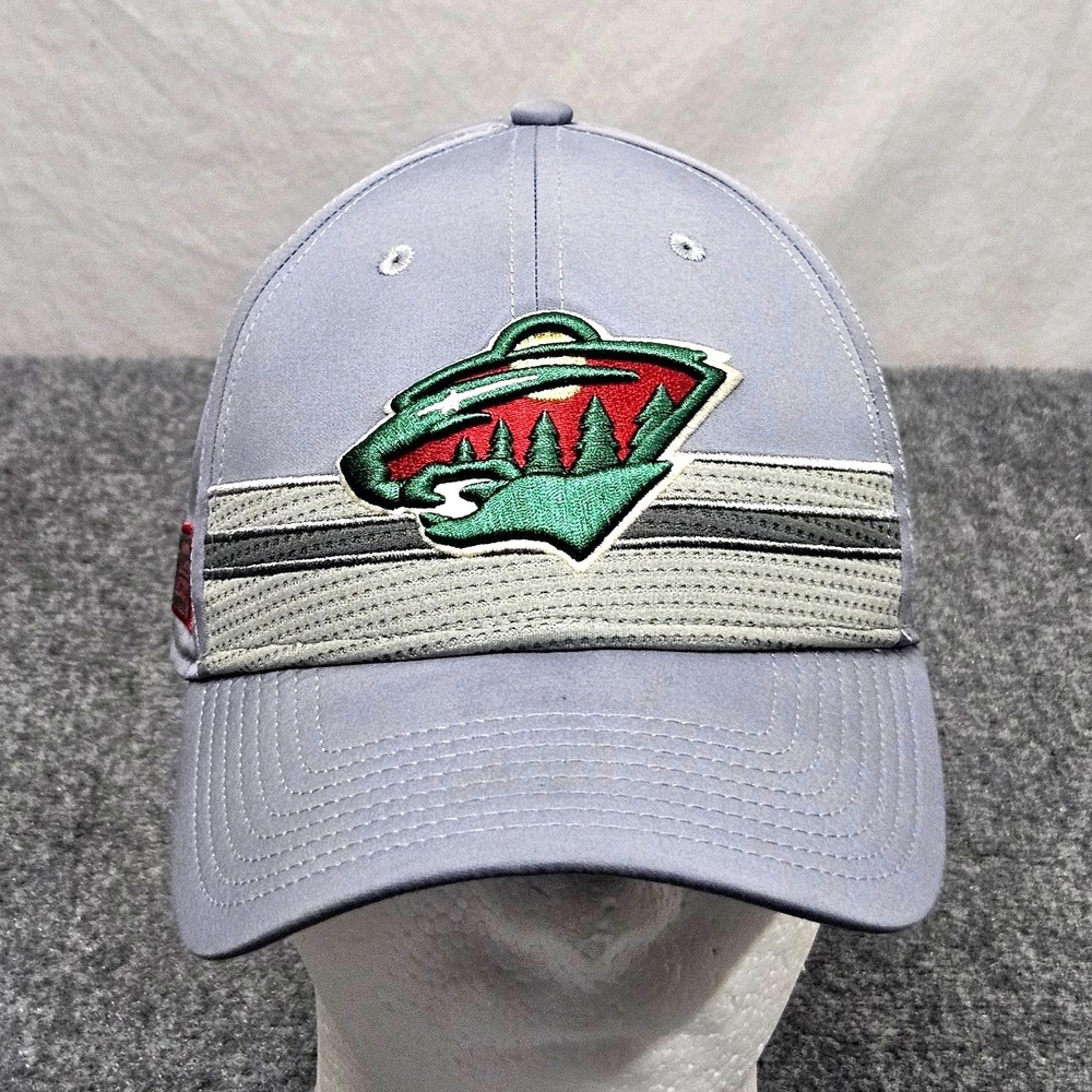 Minnesota Wild Hat Fanatics Authentic Pro Mens OSFM Gray NHL Snapback Hockey Cap